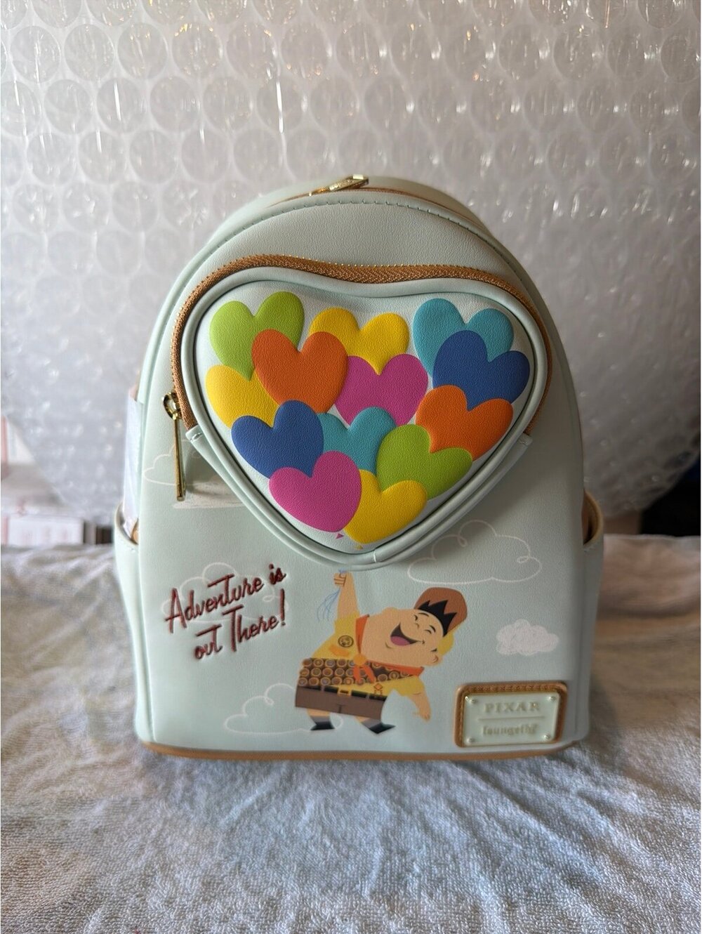 Loungefly Disney Pixar Up Russell Heart Balloons Backpack NWT